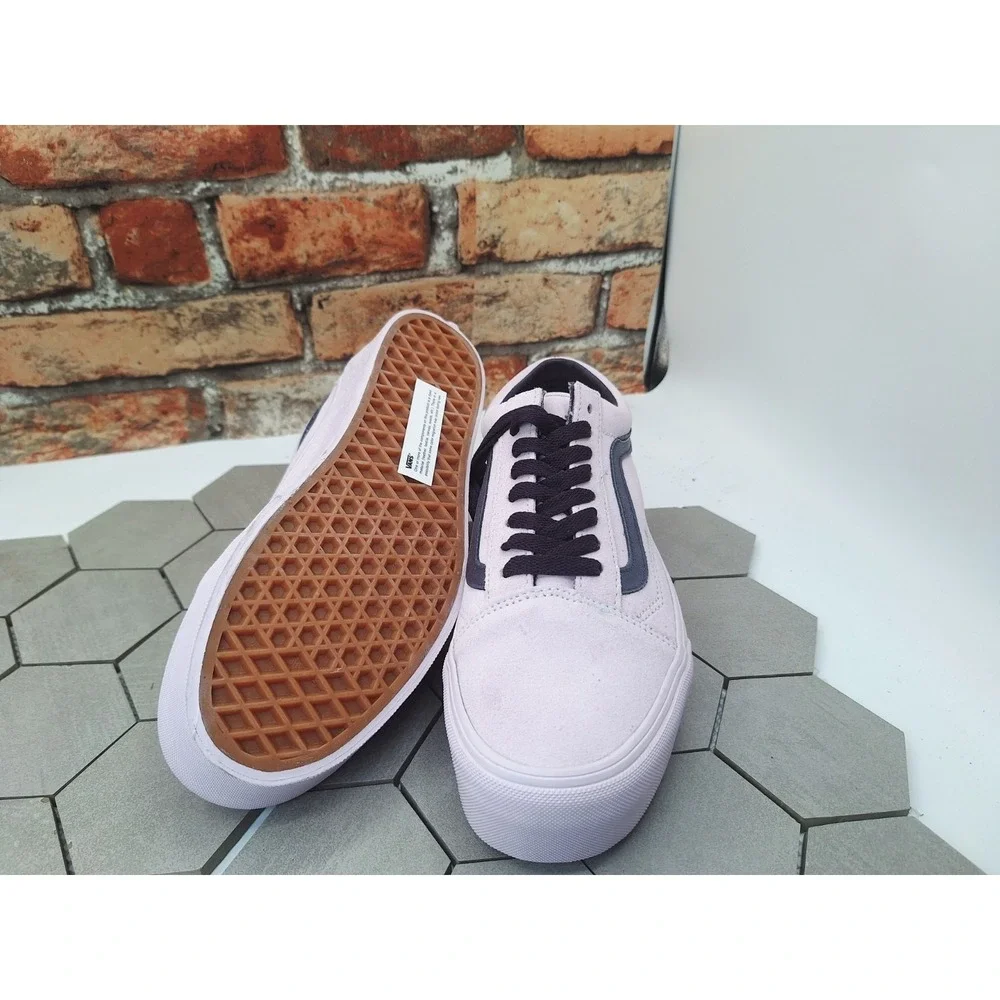 VANS Old Knool Stack Platform Lift Shoes Purple Black Stackform Women Sz 8 Knu